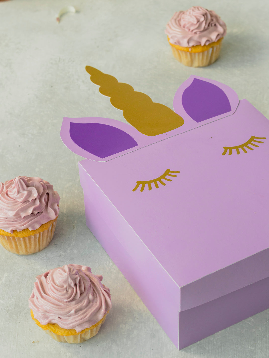 4 Cupcakes Unicornio