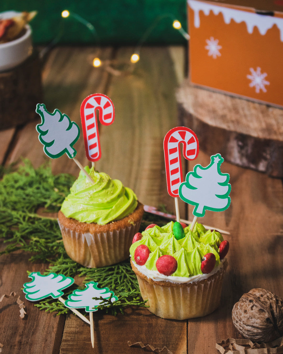 Mini toppers de navidad